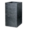 Plantenbak Arizona Cubihi - L40 X B40 X H80cm - Donkergrijs -Natur Bloemen Winkel arizona cubihi graphite w40h80 plantenbak 1