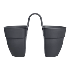 Elho Balkonbak Vibia Campana Twin 21cm - Antraciet 9 Elho Balkonbak Vibia Campana Twin 21cm - Antraciet -Natur Bloemen Winkel balkonbak vibia campana twin 21cm antraciet balkonbak antraciet 2 1