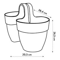 Elho Balkonbak Vibia Campana Twin 21cm - Antraciet 13 Elho Balkonbak Vibia Campana Twin 21cm - Antraciet -Natur Bloemen Winkel balkonbak vibia campana twin 21cm antraciet balkonbak antraciet 6 1