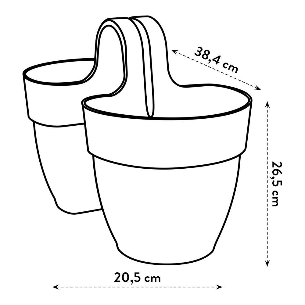 Elho Balkonbak Vibia Campana Twin 21cm - Antraciet 8 Elho Balkonbak Vibia Campana Twin 21cm - Antraciet - Afbeelding 6
