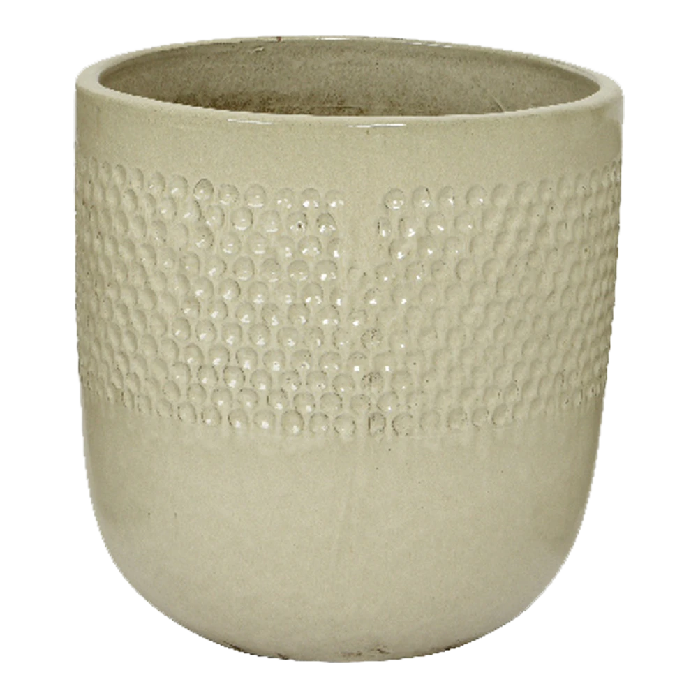 Bloempot Collin - D38 X H40cm - Creme 3 Bloempot Collin - D38 X H40cm - Creme