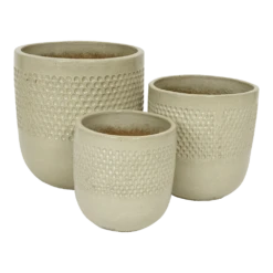 Bloempot Collin - D38 X H40cm - Creme 6 Bloempot Collin - D38 X H40cm - Creme -Natur Bloemen Winkel bloempot collin creme bloempot 2
