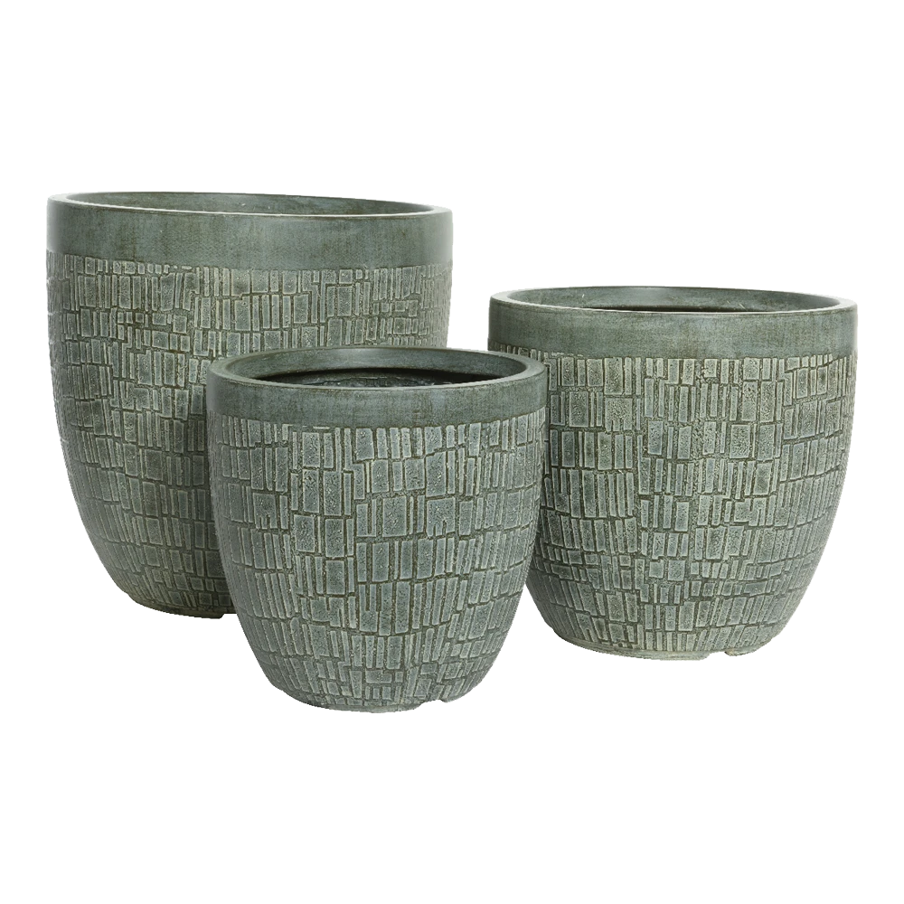 Bloempot Dean - D37 X H35cm - Groen 4 Bloempot Dean - D37 X H35cm - Groen - Afbeelding 2