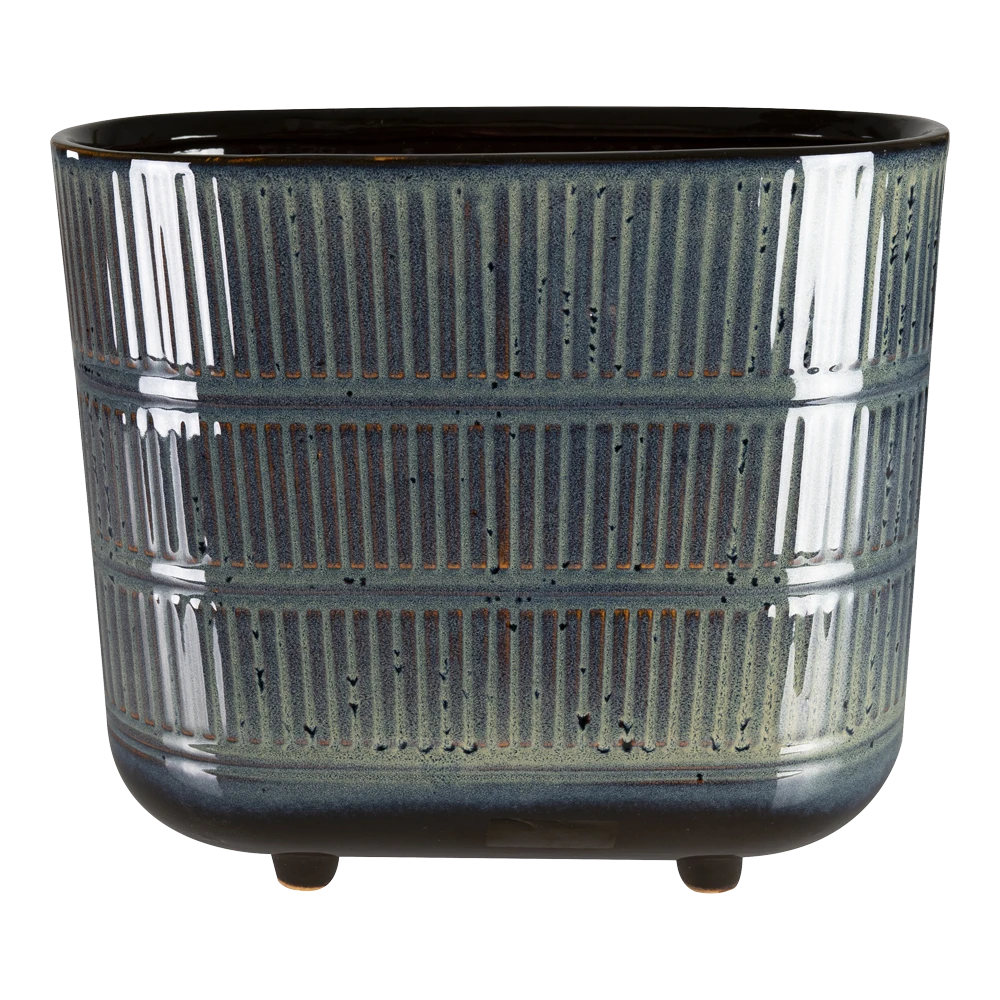 Bloempot Denise Ovaal - L26 X B14 X H23cm - Sky Blue