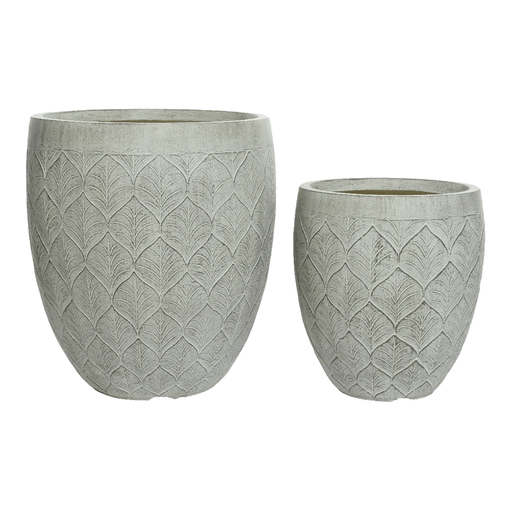 Bloempot Ella - D40 X H43cm - Lichtgrijs 4 Bloempot Ella - D40 X H43cm - Lichtgrijs - Afbeelding 2