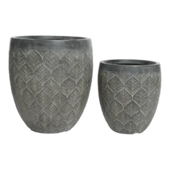 Bloempot Ella - D40 X H43cm - Grijs -Natur Bloemen Winkel bloempot ella grijs bloempot 2