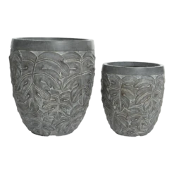 Bloempot Kyli - D40 X H43cm - Grijs -Natur Bloemen Winkel bloempot kyli grijs bloempot 2