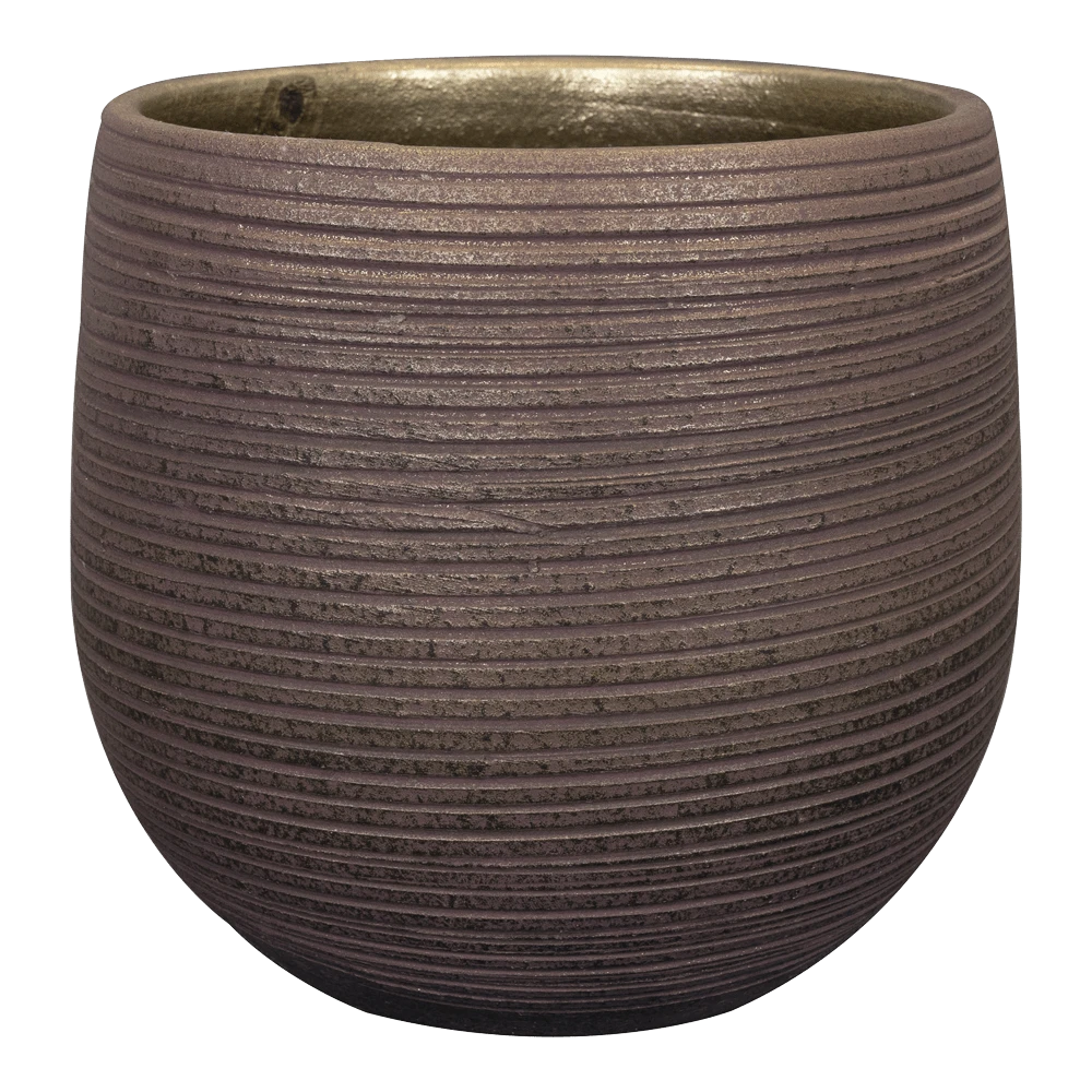 Bloempot Lydia - D22 X H20cm - Shiny Purple 3 Bloempot Lydia - D22 X H20cm - Shiny Purple