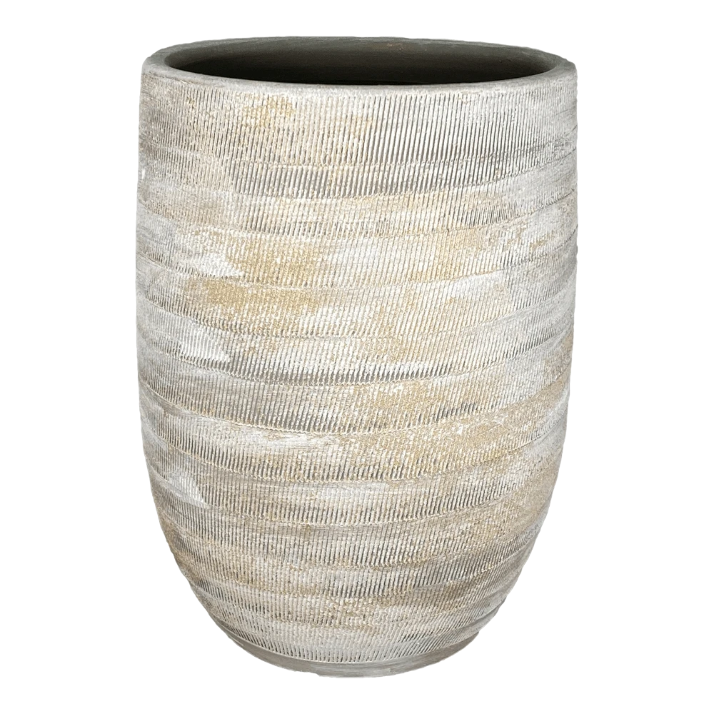 Bloempot Miami Hoog - D29 X H50cm - Grijs 3 Bloempot Miami Hoog - D29 X H50cm - Grijs