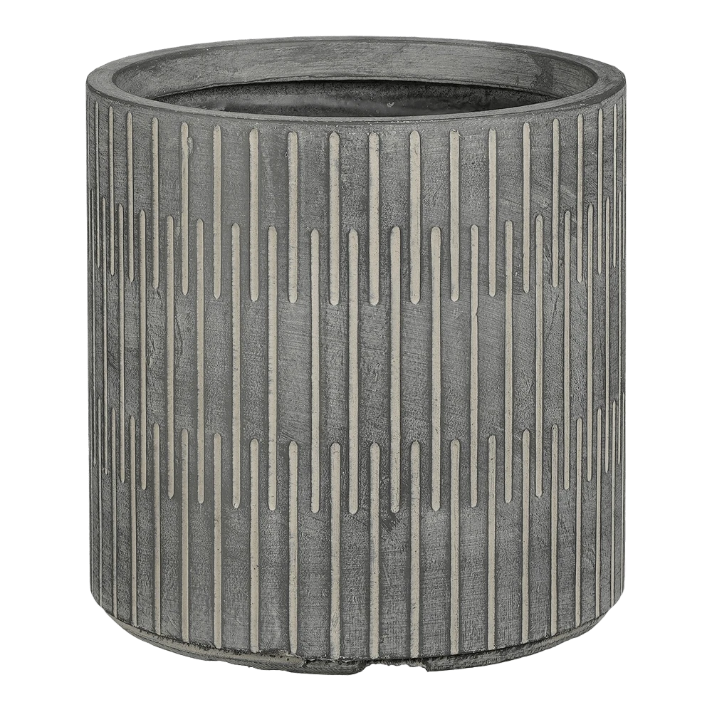 Bloempot Oslo - D37 X H36,5cm - Zwart-grijs 3 Bloempot Oslo - D37 X H36,5cm - Zwart-grijs