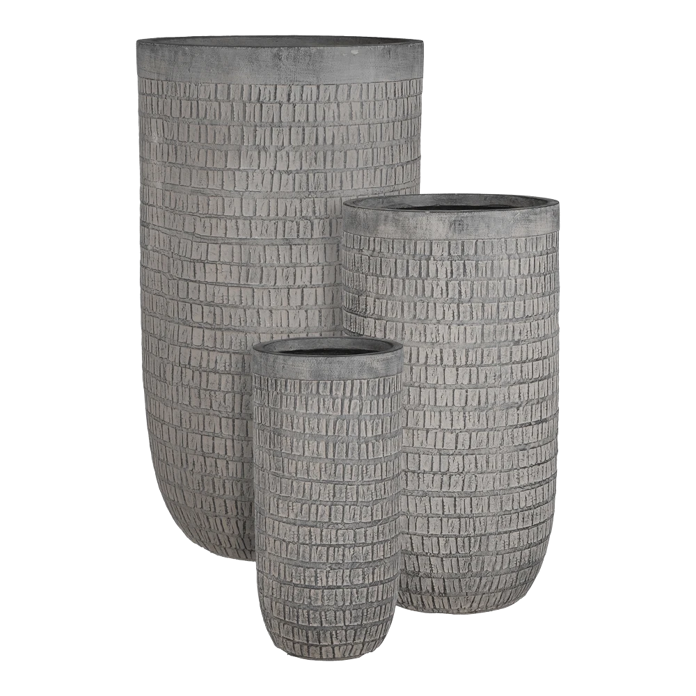 Bloempot Tallinn - D34 X H63,5cm - Zwart-grijs 3 Bloempot Tallinn - D34 X H63,5cm - Zwart-grijs