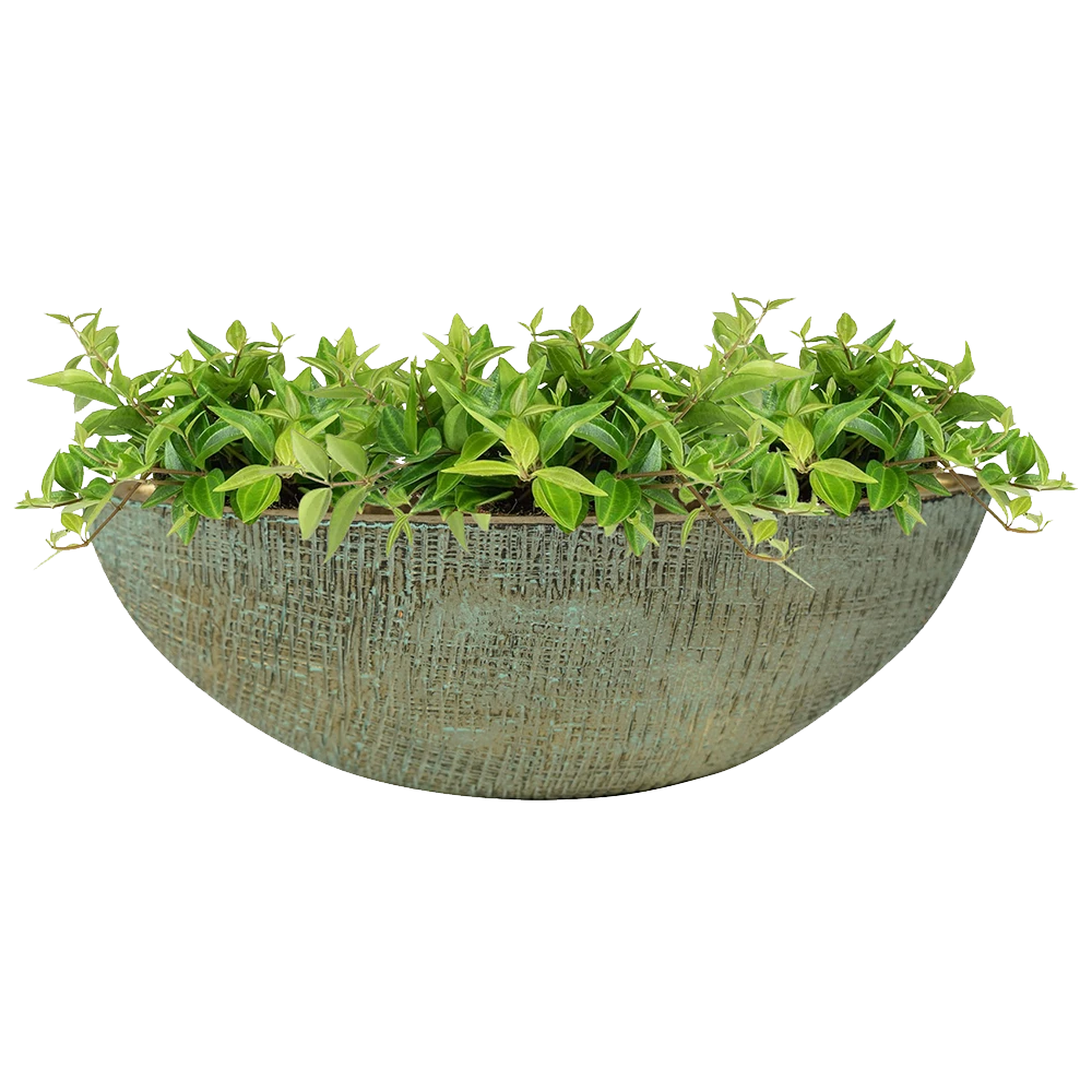 Bloempot Ryan Ovaal - L35 X B12 X H12cm - Shiny Blue 4 Bloempot Ryan Ovaal - L35 X B12 X H12cm - Shiny Blue - Afbeelding 2