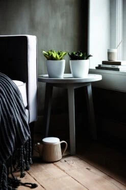 Bloempot Elho Brussels Diamond Rond 25cm - Wit -Natur Bloemen Winkel brussels diamond rond 25cm bloempot wit 7 20