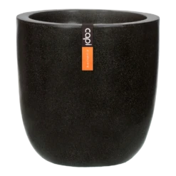 Capi Bloempot Bol Lux Terrazo - D35 X H34cm - Zwart