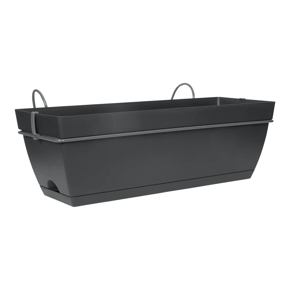 Balkonbak Easyday Smile - 50 X 18 X 17cm - Zwart 3 Balkonbak Easyday Smile - 50 X 18 X 17cm - Zwart