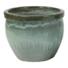 Bloempot Glazed Delta Rim - D21 X H16cm - Groen -Natur Bloemen Winkel glazed delta rim moss green d21h16 bloempot groen 1 4