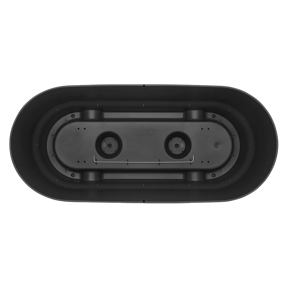 Bloembak Elho Greenville Terrace 60cm - Met Wielen - Living Black 5 Bloembak Elho Greenville Terrace 60cm - Met Wielen - Living Black - Afbeelding 3