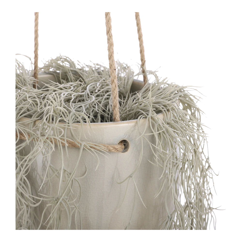 Hangpot Resa - D18,5 X H17cm - Lichtgrijs 5 Hangpot Resa - D18,5 X H17cm - Lichtgrijs - Afbeelding 3