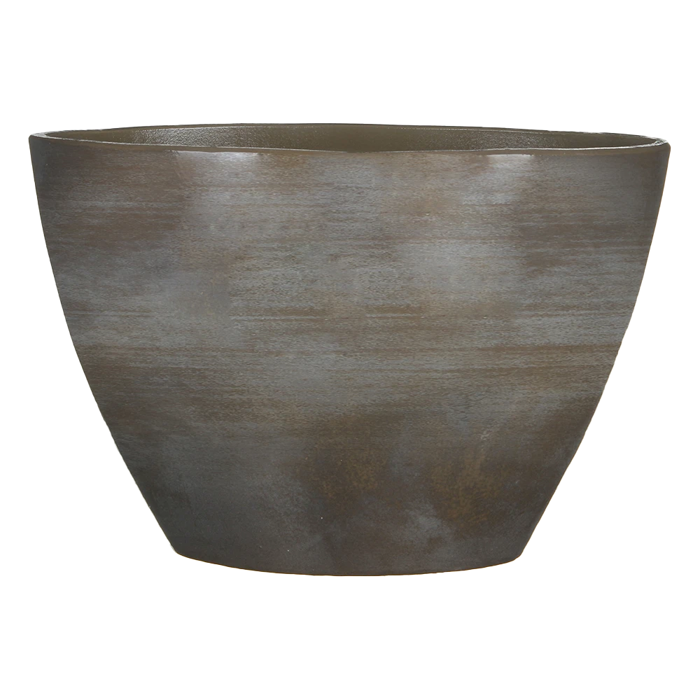 Bloempot Lester Ovaal - L40 X B20 X H27cm - Donkergrijs 3 Bloempot Lester Ovaal - L40 X B20 X H27cm - Donkergrijs