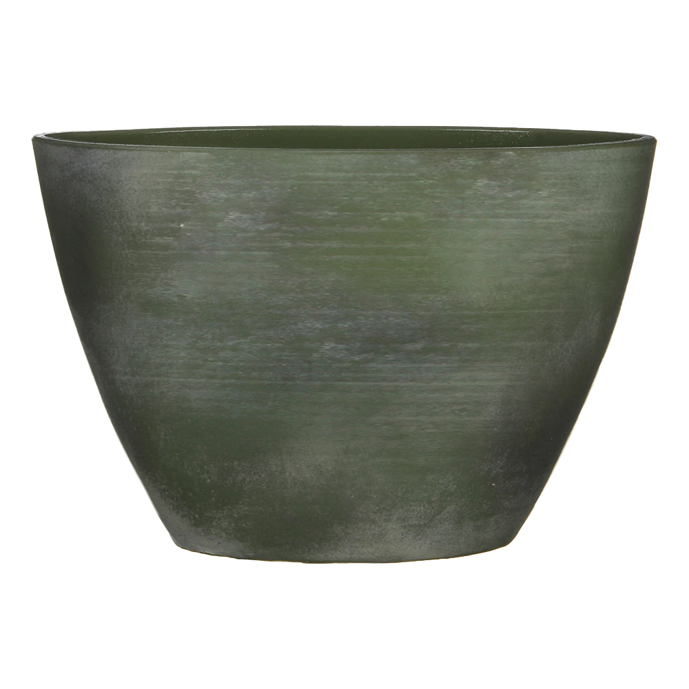 Bloempot Lester Ovaal - L40 X B20 X H27cm - Groen 3 Bloempot Lester Ovaal - L40 X B20 X H27cm - Groen