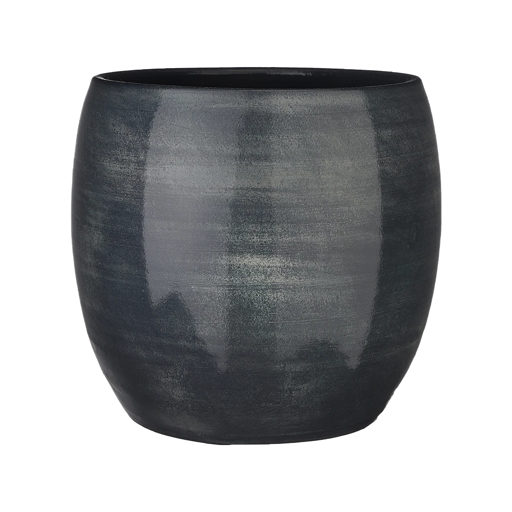 Bloempot Lester - D33 X H31cm - Donkerblauw 3 Bloempot Lester - D33 X H31cm - Donkerblauw