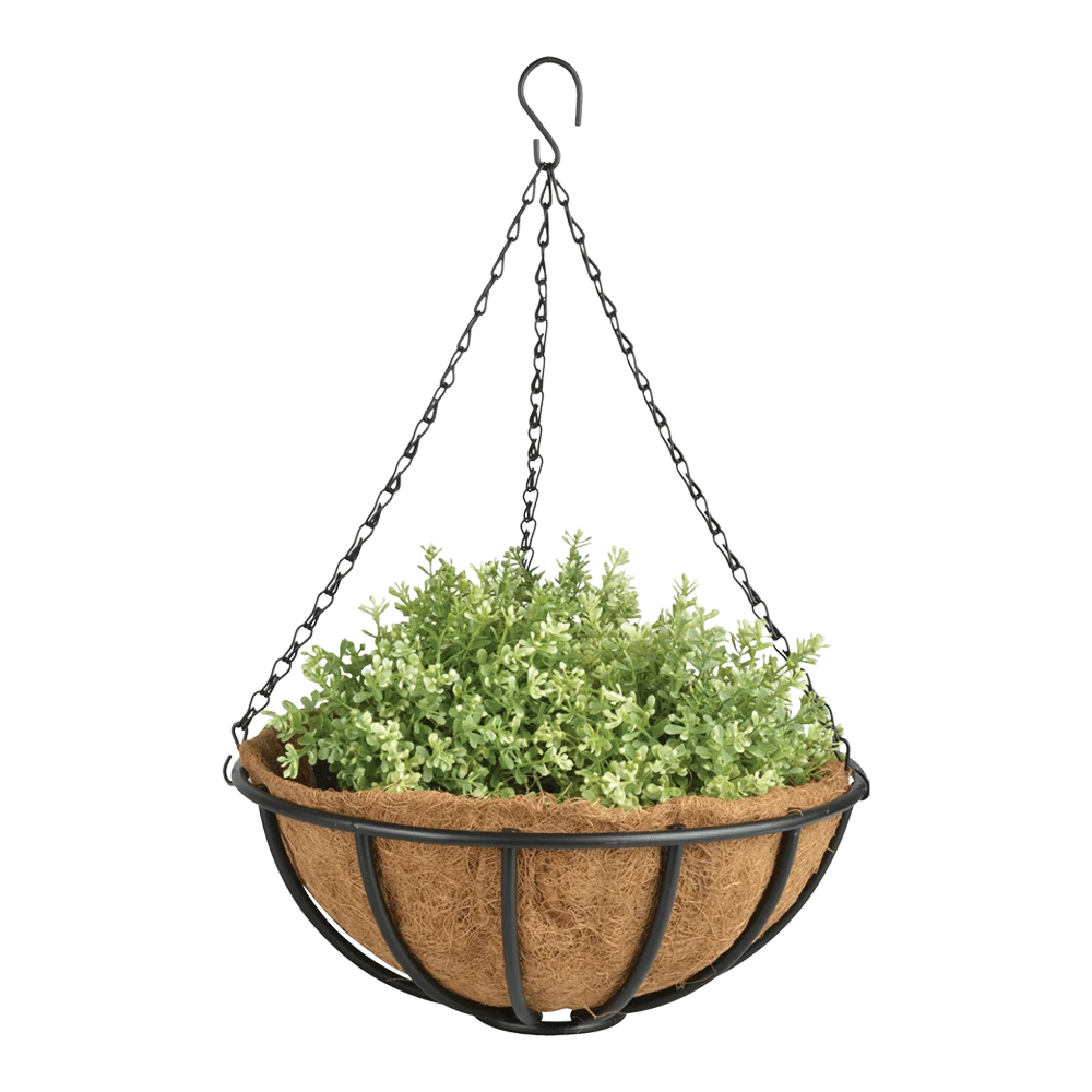 Metalen Hanging Basket 35cm - Incl. Ketting En Kokosinlegvel 4 Metalen Hanging Basket 35cm - Incl. Ketting En Kokosinlegvel - Afbeelding 2
