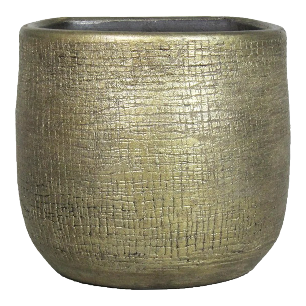 Muur Bloempot Mira - D18 X H16cm - Goud 2 Muur Bloempot Mira - D18 X H16cm - Goud