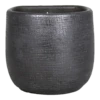 Muur Bloempot Mira - D18 X H16cm - Antraciet -Natur Bloemen Winkel muurpot mira d18 h16cm industrieel zwart muurpot antraciet 1