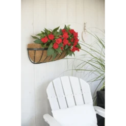 Nature Metalen Hanging Basket Balkonmodel - 17x61cm -Natur Bloemen Winkel nature metalen hanging basket balkonmodel 17x61cm hanging basket 2