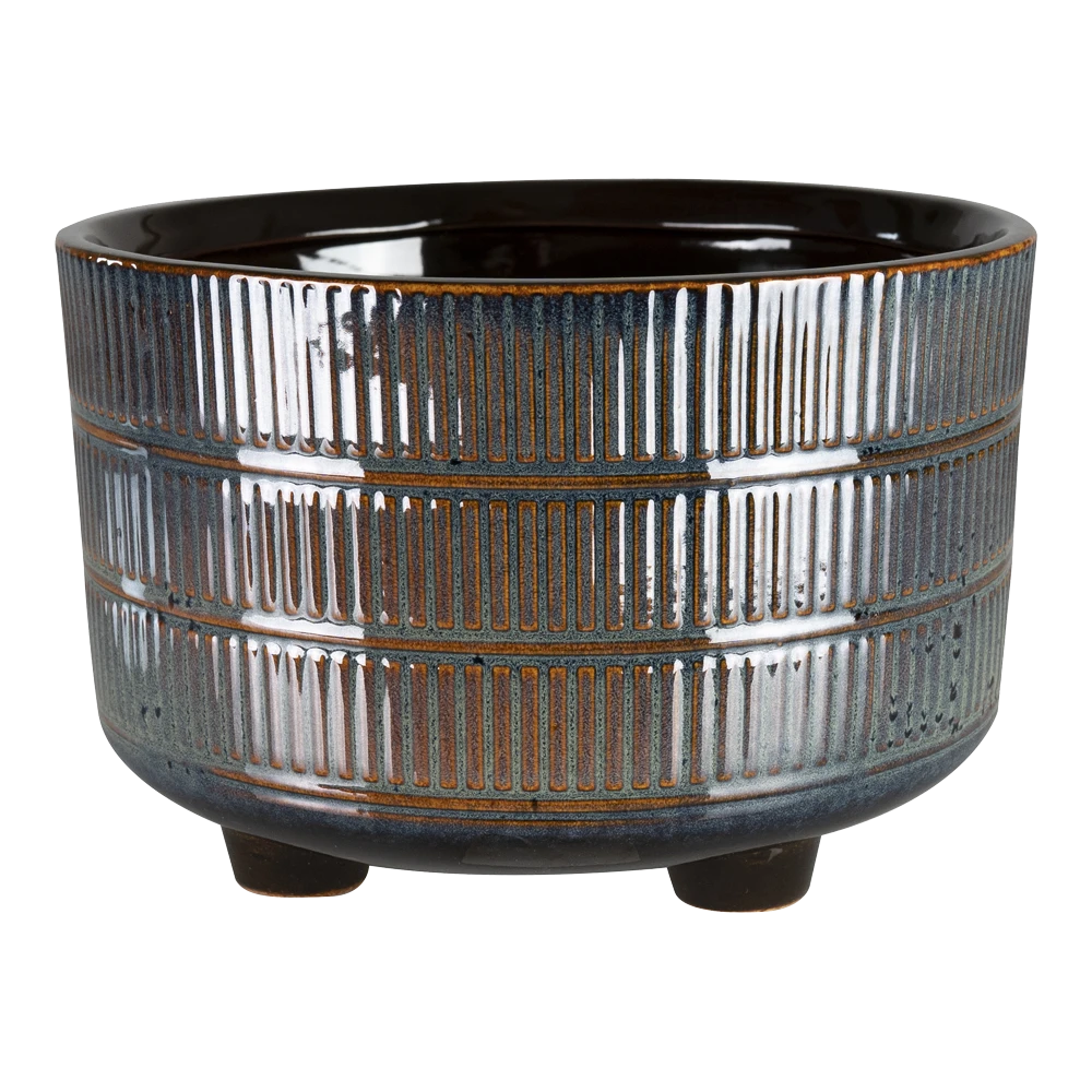 Plantenschaal Denise - D21 X H14cm - Sky Blue 3 Plantenschaal Denise - D21 X H14cm - Sky Blue