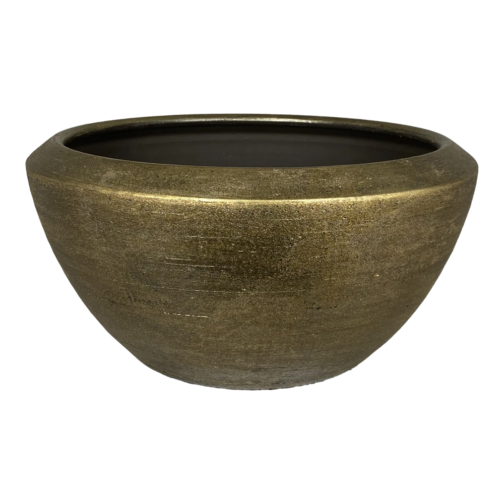 Plantenschaal Kos - D35 X H18cm - Goud 3 Plantenschaal Kos - D35 X H18cm - Goud