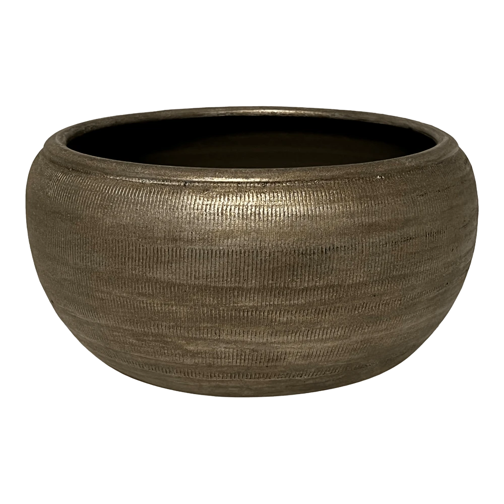 Plantenschaal Phoenix - D29 X H13cm - Zilver 3 Plantenschaal Phoenix - D29 X H13cm - Zilver