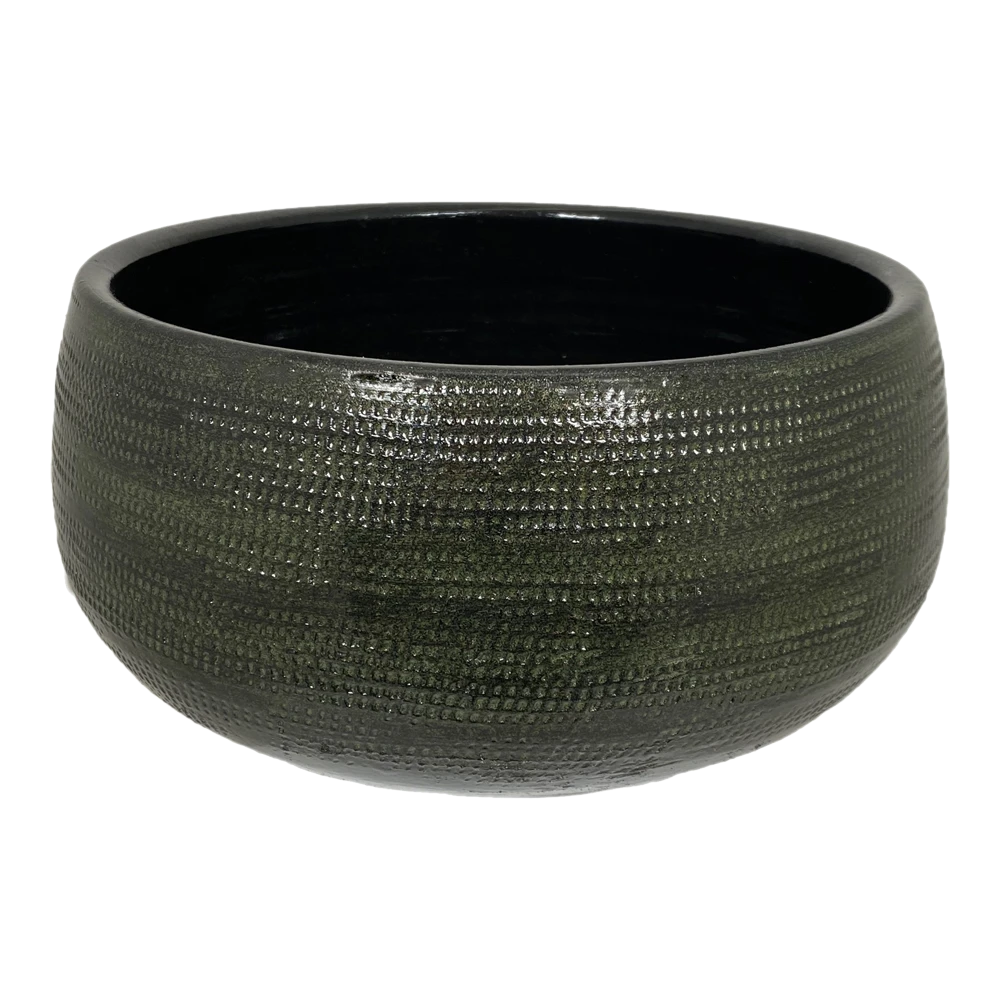 Plantenschaal Tokio - D24 X H12cm - Groen 3 Plantenschaal Tokio - D24 X H12cm - Groen