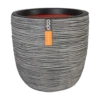 Capi Bloempot Bol Nature Rib NL - D35 X H34cm - Antraciet -Natur Bloemen Winkel pot bol rib nl 35x34 antraciet bloempot 1 6