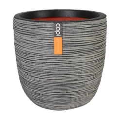 Capi Bloempot Bol Nature Rib NL - D43 X H41cm - Antraciet