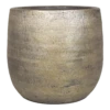 Bloempot Mira - D49 X H45cm - Goud -Natur Bloemen Winkel pot mira d49 h45cm industrieel goud bloempot 1