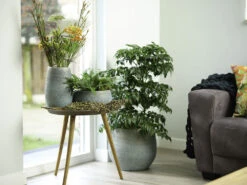 Bloempot Ryan - D26 X H26cm - Shiny Blue -Natur Bloemen Winkel pot ryan shiny blue keramiek d26 h26 bloempot 7 10