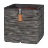 Capi Plantenbak Vierkant Nature Rib NL - L50 X B50 X H50cm - Antraciet