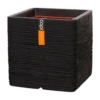 Capi Plantenbak Vierkant Nature Rib NL - L50 X B50 X H50cm - Zwart