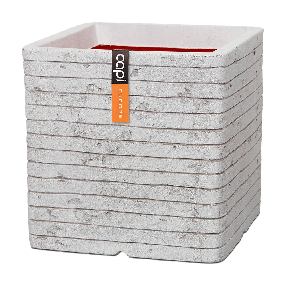 Capi Plantenbak Vierkant Nature Row NL - L30 X B30 X H30cm - Ivoor 3 Capi Plantenbak Vierkant Nature Row NL - L30 X B30 X H30cm - Ivoor