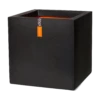 Capi Plantenbak Vierkant Urban Smooth NL - L30 X B30 X H30cm - Zwart -Natur Bloemen Winkel pot vierkant smooth nl 30x30x30 zwart plantenbak 1 4