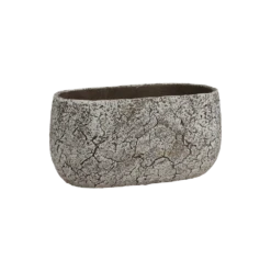 Bloempot Thomas Ovaal - L24 X B14 X H12cm - Off White