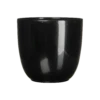 Bloempot Tusca - D28 X H25cm - Zwart 1 Bloempot Tusca - D28 X H25cm - Zwart -Natur Bloemen Winkel tusca pot rond zwart h25xd28cm bloempot 1 4