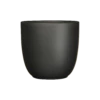 Bloempot Tusca - D31 X H28.5cm - Mat Zwart 2 Bloempot Tusca - D31 X H28.5cm - Mat Zwart -Natur Bloemen Winkel tusca pot rond zwart mat h28 5xd31cm bloempot 1 4