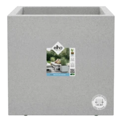 Elho Vivo Next Vierkant Wielen 40cm - Warm Grijs 13 Elho Vivo Next Vierkant Wielen 40cm - Warm Grijs -Natur Bloemen Winkel vivo matt vierkant wielen 40cm warm grijs 5 1