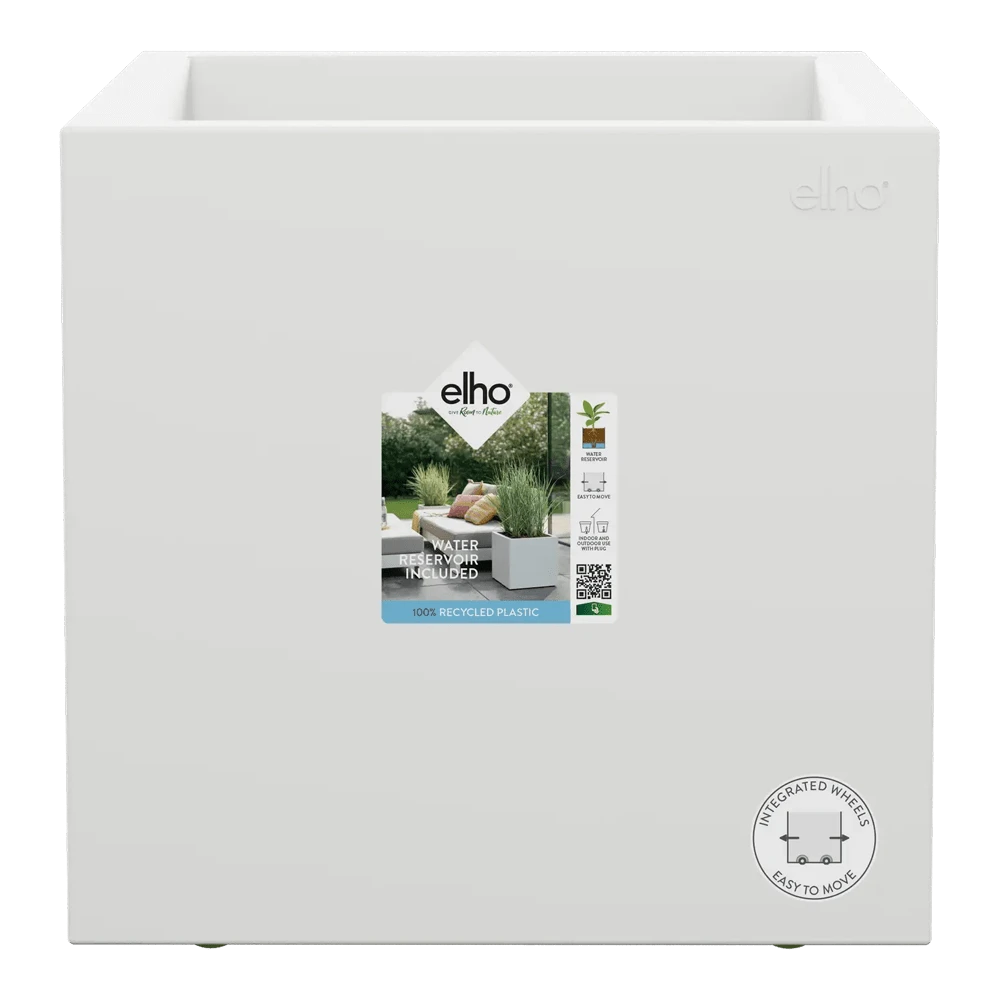 Elho Vivo Next Vierkant Wielen 30cm - Wit 6 Elho Vivo Next Vierkant Wielen 30cm - Wit - Afbeelding 4